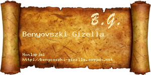 Benyovszki Gizella névjegykártya