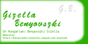 gizella benyovszki business card